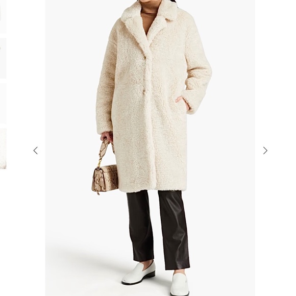 Sandro Paris Rocky Faux Shearling Coat - Picture 1 of 11